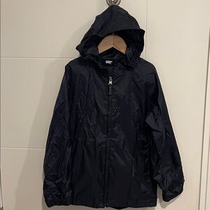 Lands' End Blue Hooded rain Jacket